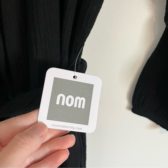 NOM Alma Maternity Nursing Friendly Slub Cotton Jumpsuit - Picture 9 of 13